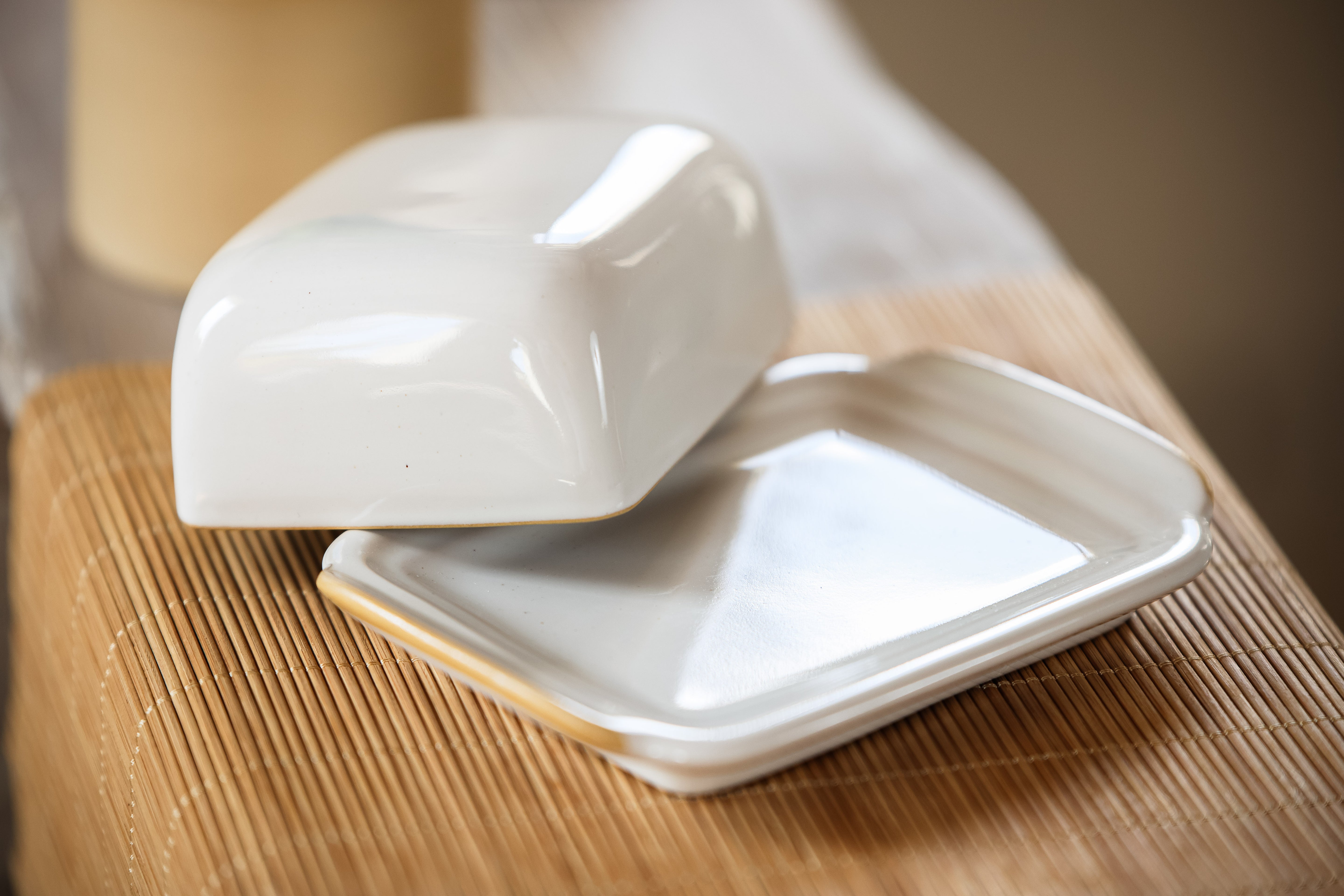 Butterdose eckig ohne Knopf