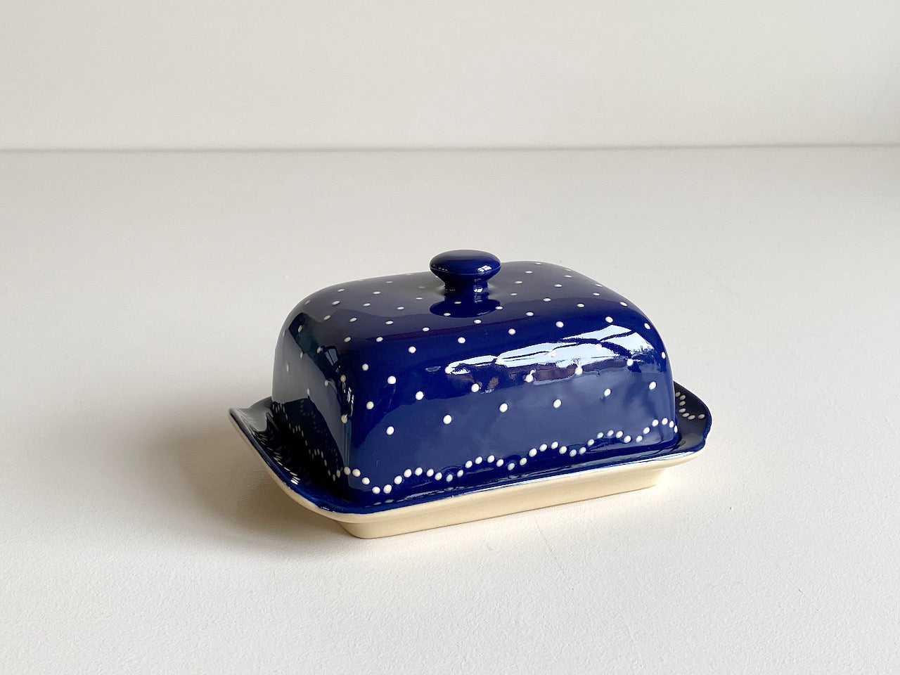 Butterdose eckig mit Knopf